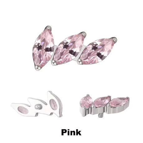 Punte per Anello in Titanio 3 Punte Ventaglio Curvo