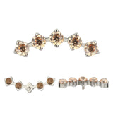 Punte per Anello in Titanio con Castone a 5 Punte in Zirconia