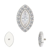 Punte per Anello in Titanio con Castone a Marquise