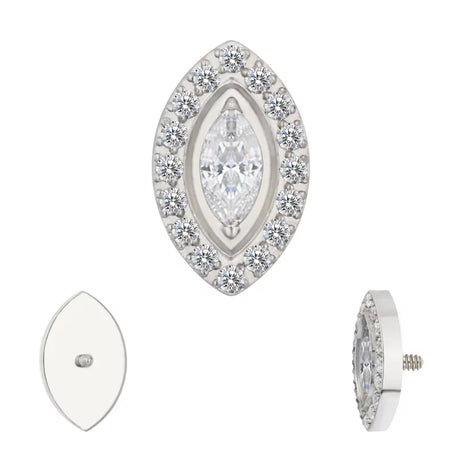 Punte per Anello in Titanio con Castone a Marquise