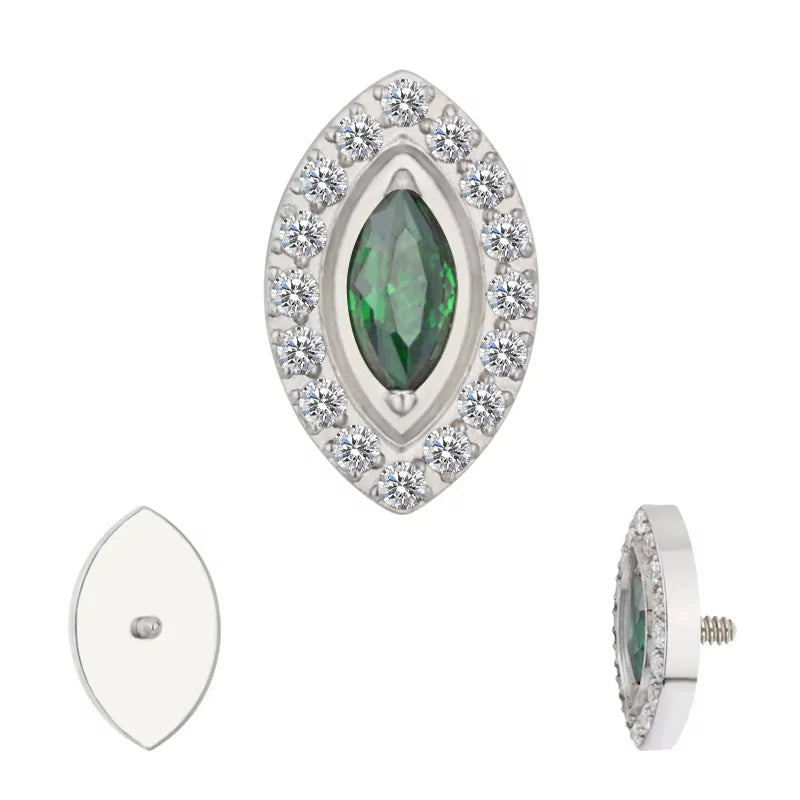 Punte per Anello in Titanio con Castone a Marquise