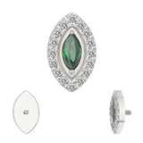 Punte per Anello in Titanio con Castone a Marquise