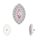 Punte per Anello in Titanio con Castone a Marquise