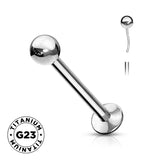 Pallina superiore senza filo in titanio con labret