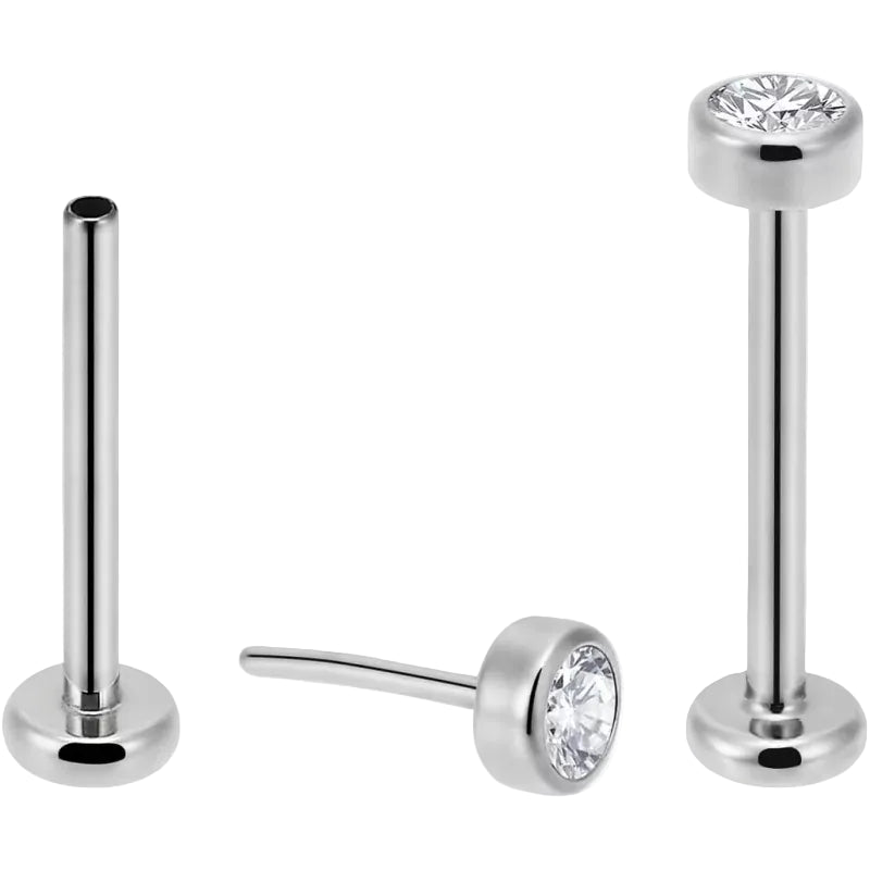 Labret senza filettatura in titanio