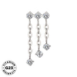 Dongle a catena con triplo anello in titanio