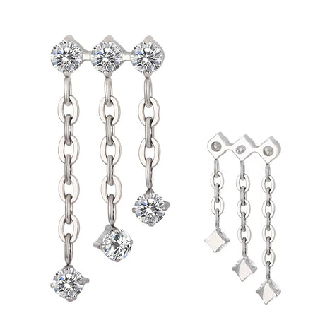 Dongle a catena con triplo anello in titanio