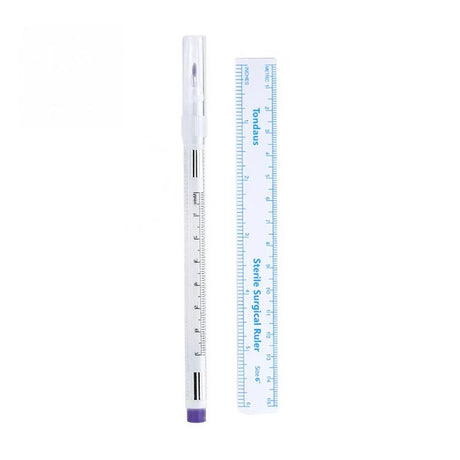 Tondaus Surgical Skin Marker 1.00mm With Ruler Purple/Blue/Pink - BVShop