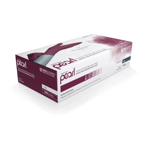 Unigloves Burgundy Pearl Nitrile Gloves - BVShop