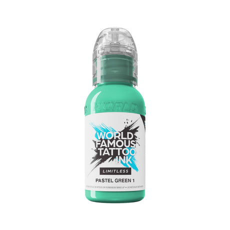 Inchiostro per tatuaggi Pastello Verde 1 (30 ml) di fama mondiale Limitless