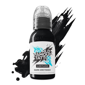 World Famous Limitless Tattoo Ink Dark Greywash - BVShop