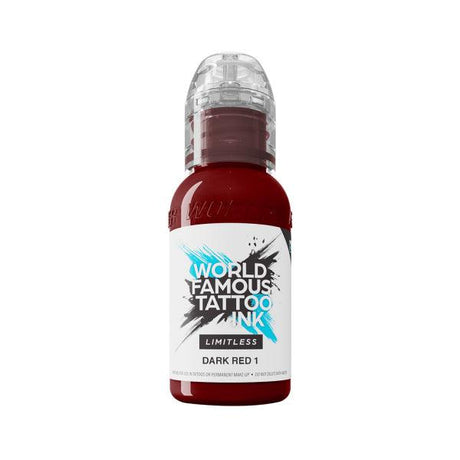 World Famous Limitless Tattoo Ink Dark Red 1 30ml - BVShop